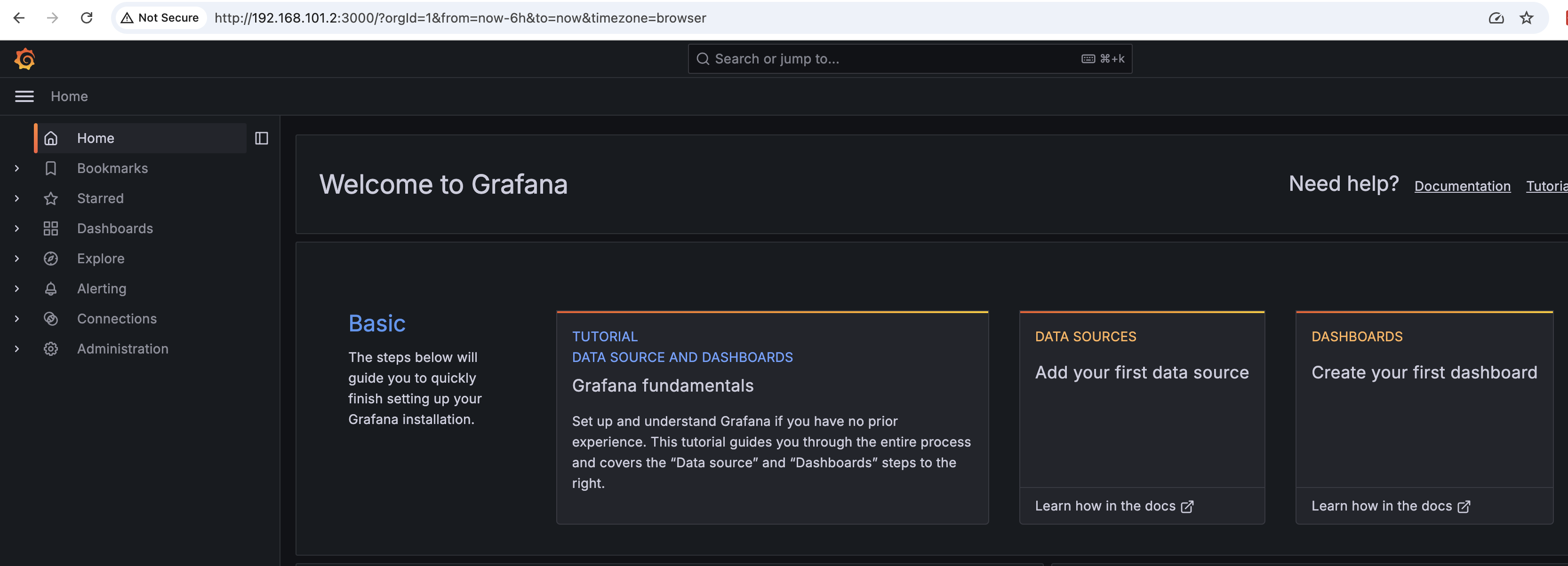 Grafana dashboard